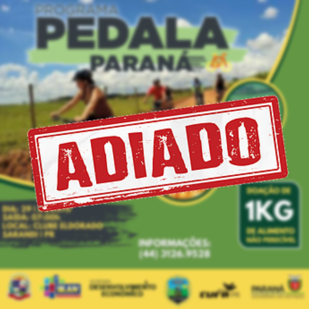 Evento Pedala Paraná Solidário é adiado por conta do mal tempo